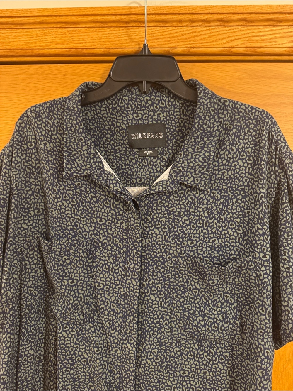 WILDFANG THE EMPOWER BUTTON UP Short Sleeve Women’s Shirt Top Blouse Size 2X - Picture 5 of 12